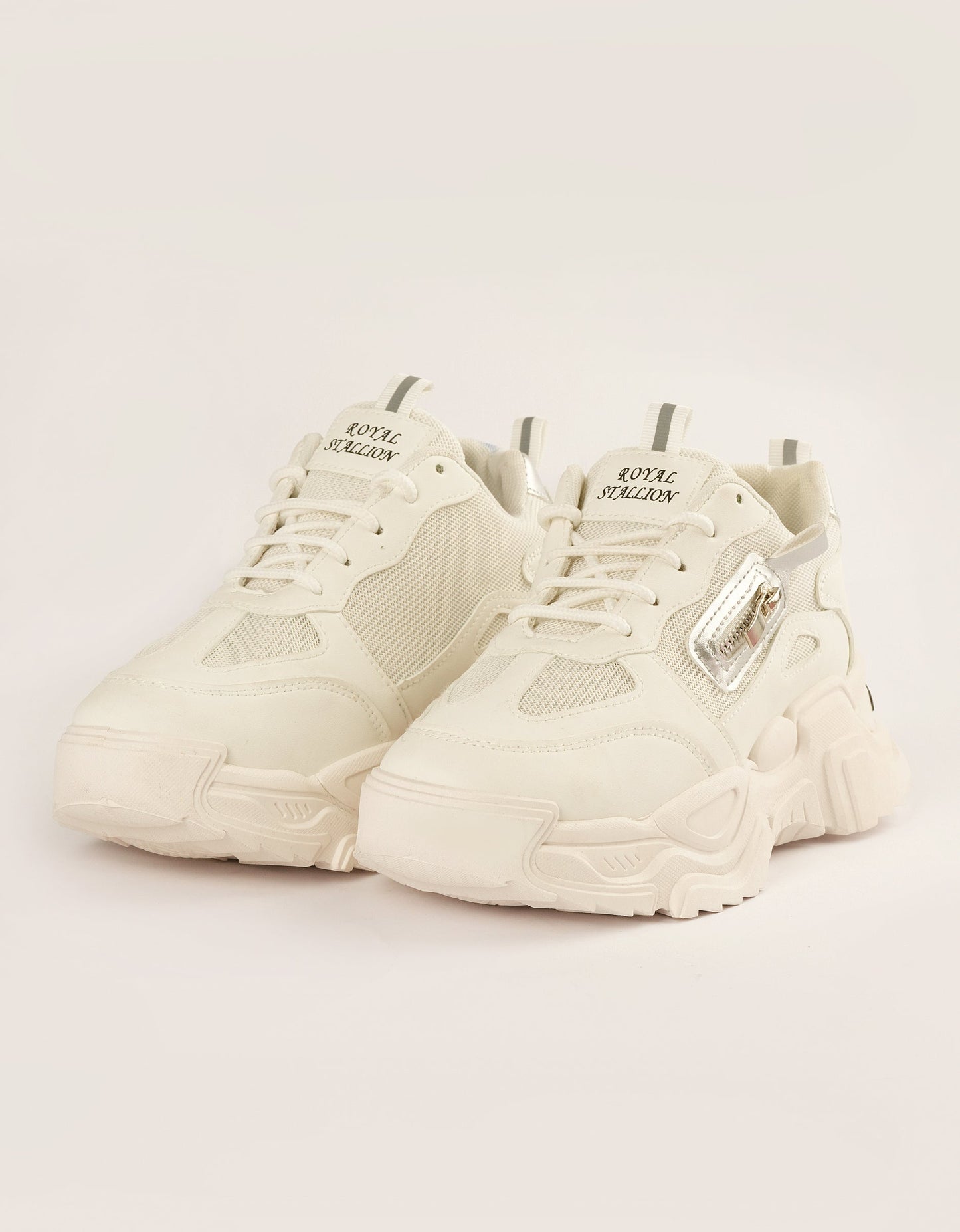 Stellar Shine Chunky Sneakers - Arctic White