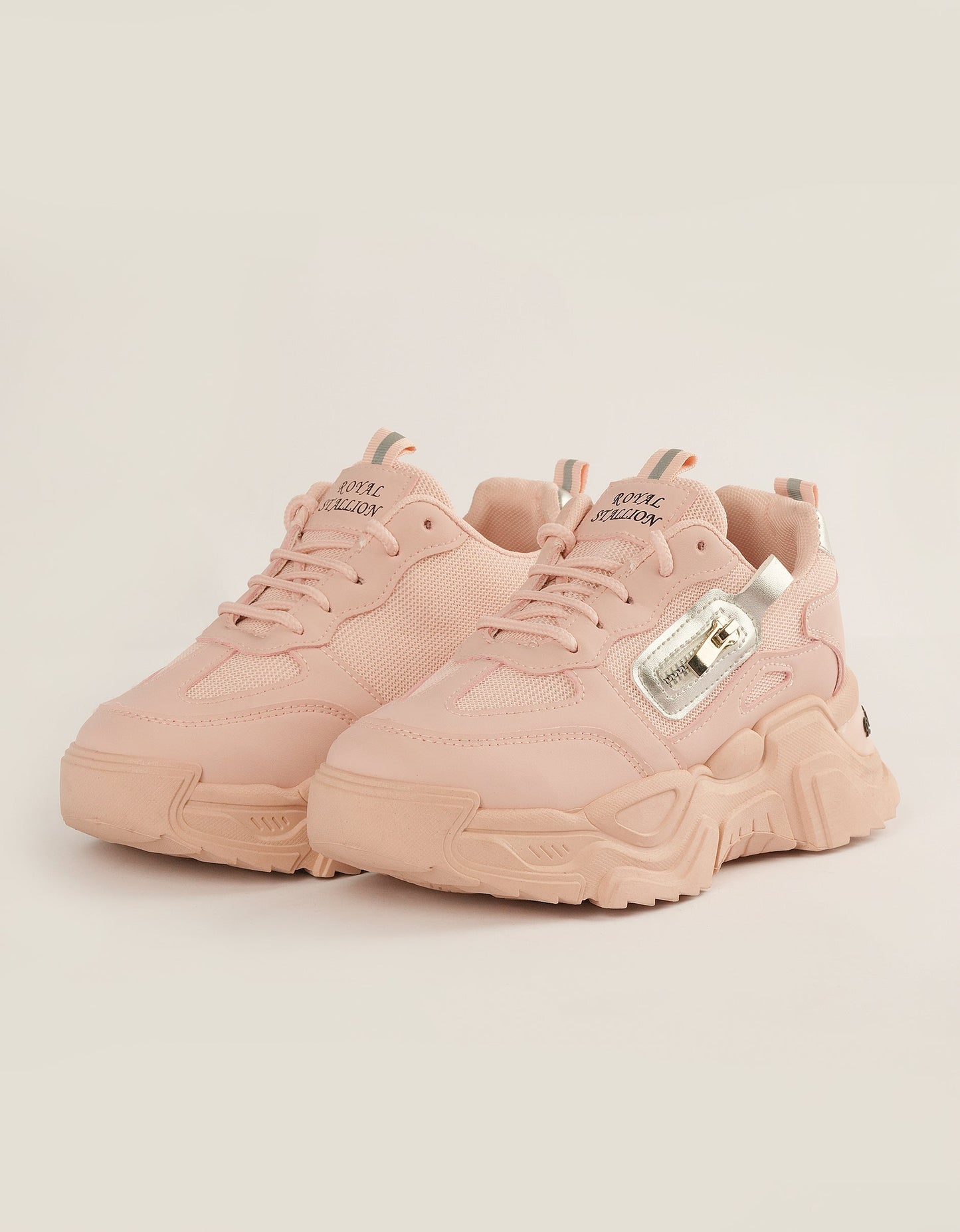 Blush Burst Chunky Sneakers - Dusty Rose