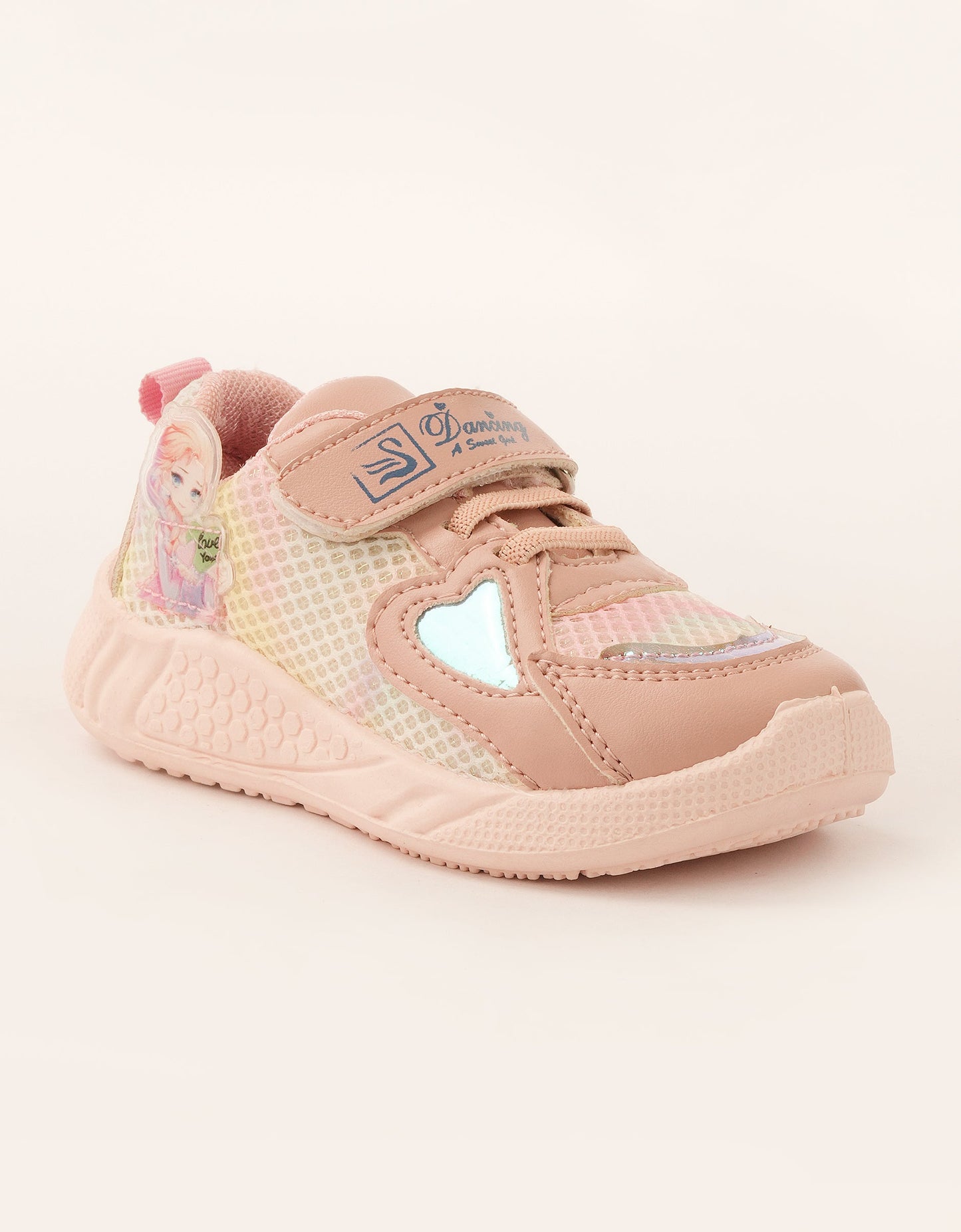 Kids Cream Mesh Sneakers