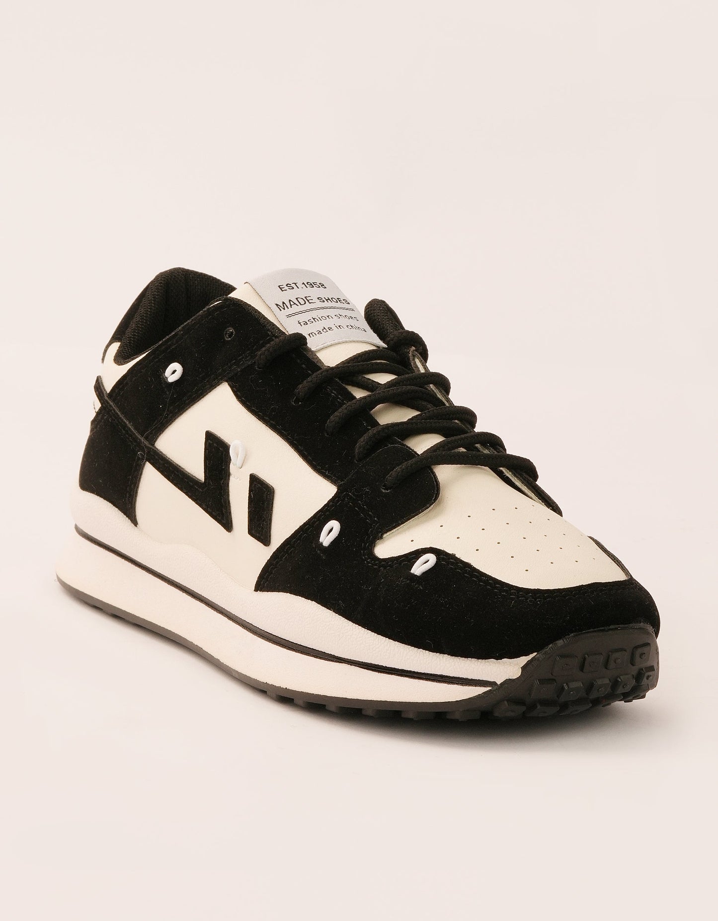 Monochrome Elegance Athletic Sneakers - Oreo Essence