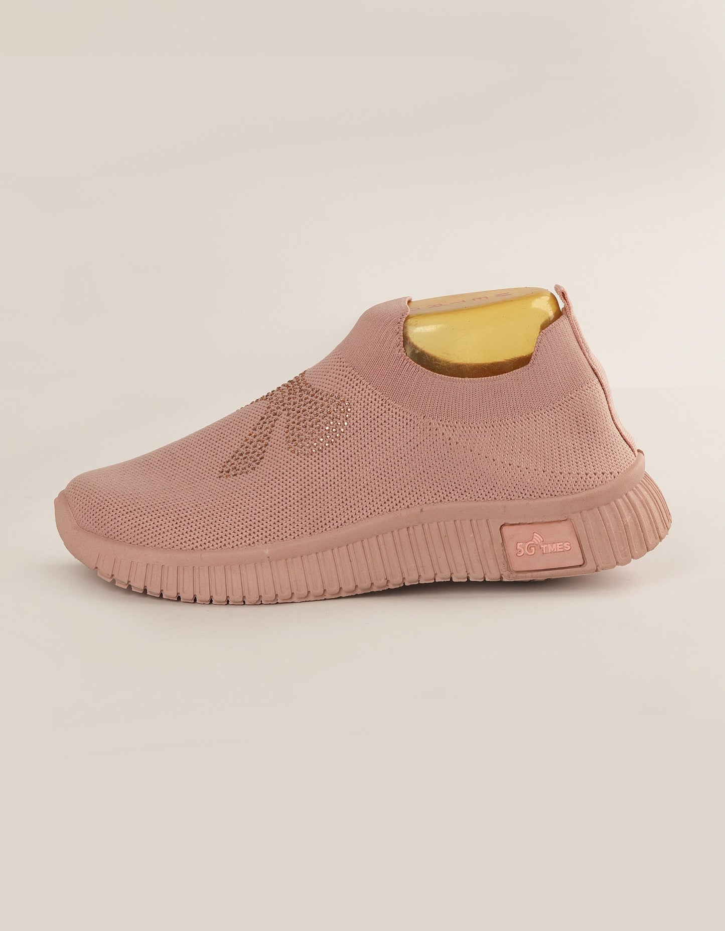 Rosy Comfort Knit Sneakers - Blush Pink