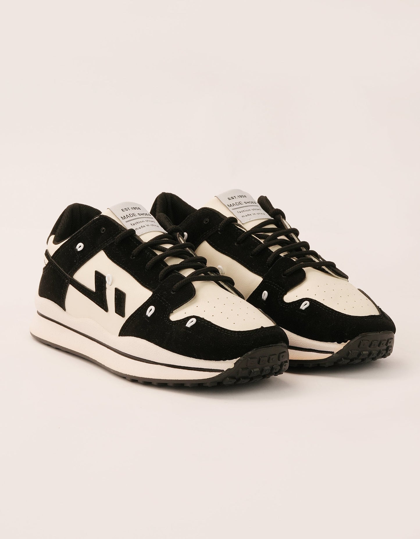 Monochrome Elegance Athletic Sneakers - Oreo Essence