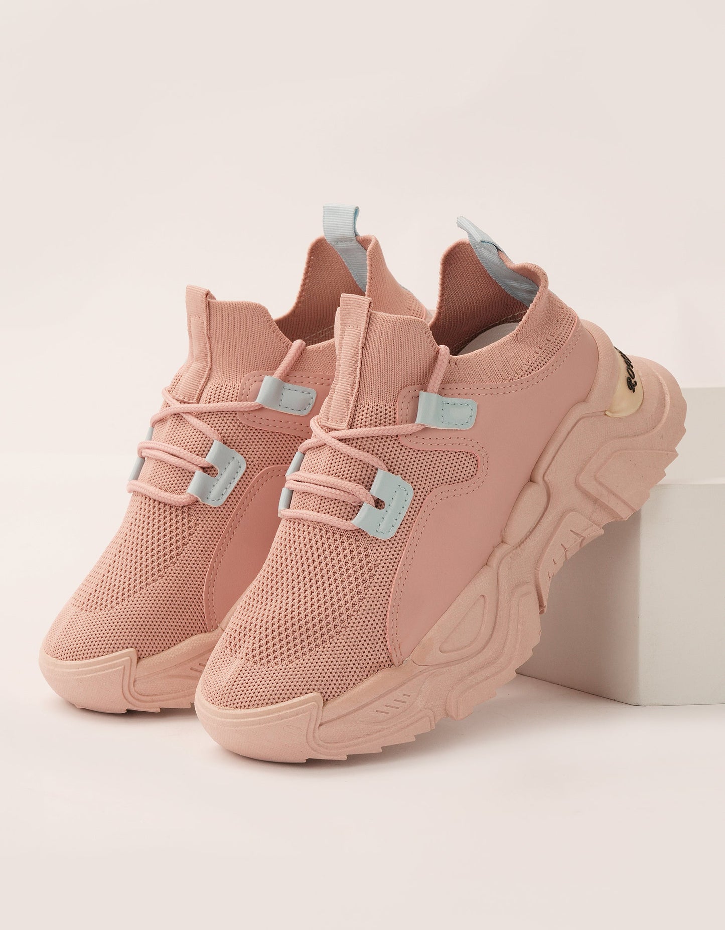 Serene Blush Chunky Sneakers - Sunrise Pink