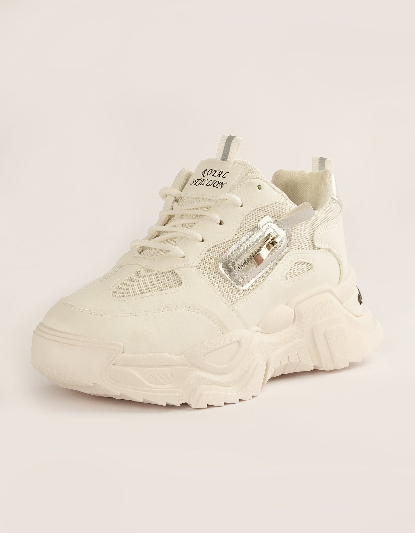 Stellar Shine Chunky Sneakers - Arctic White