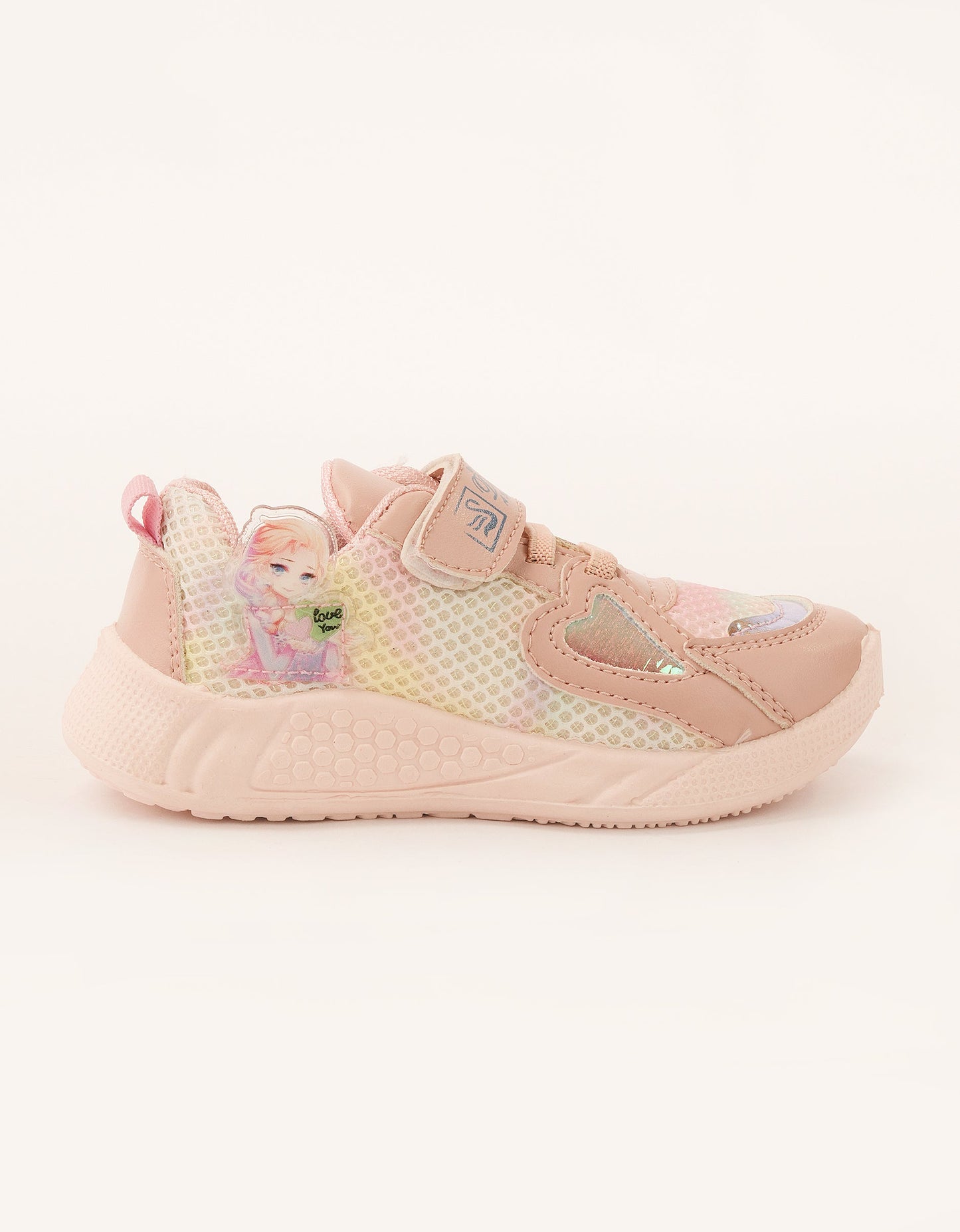 Kids Cream Mesh Sneakers