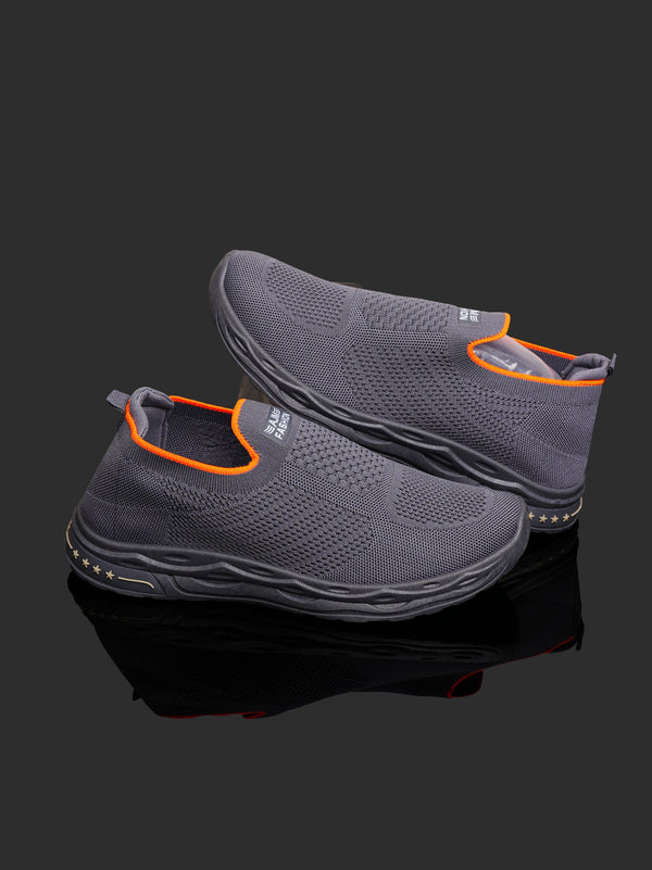 Men's Lightweight Knit Slip-On Comfort Sneakers - Charcoal Gray