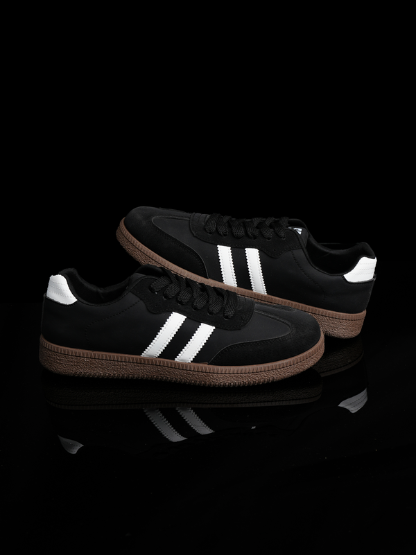 Classic Black & White Adidas Samba Sneakers | Gum Sole Lifestyle Shoe
