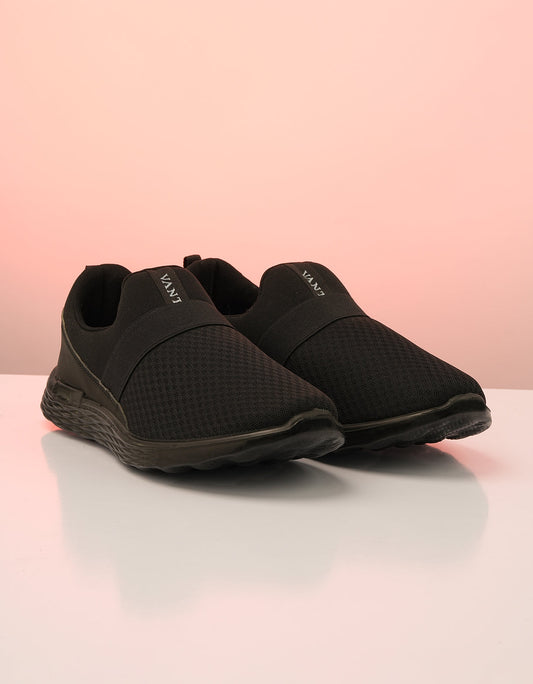 Jet-Black Streamline Sneakers