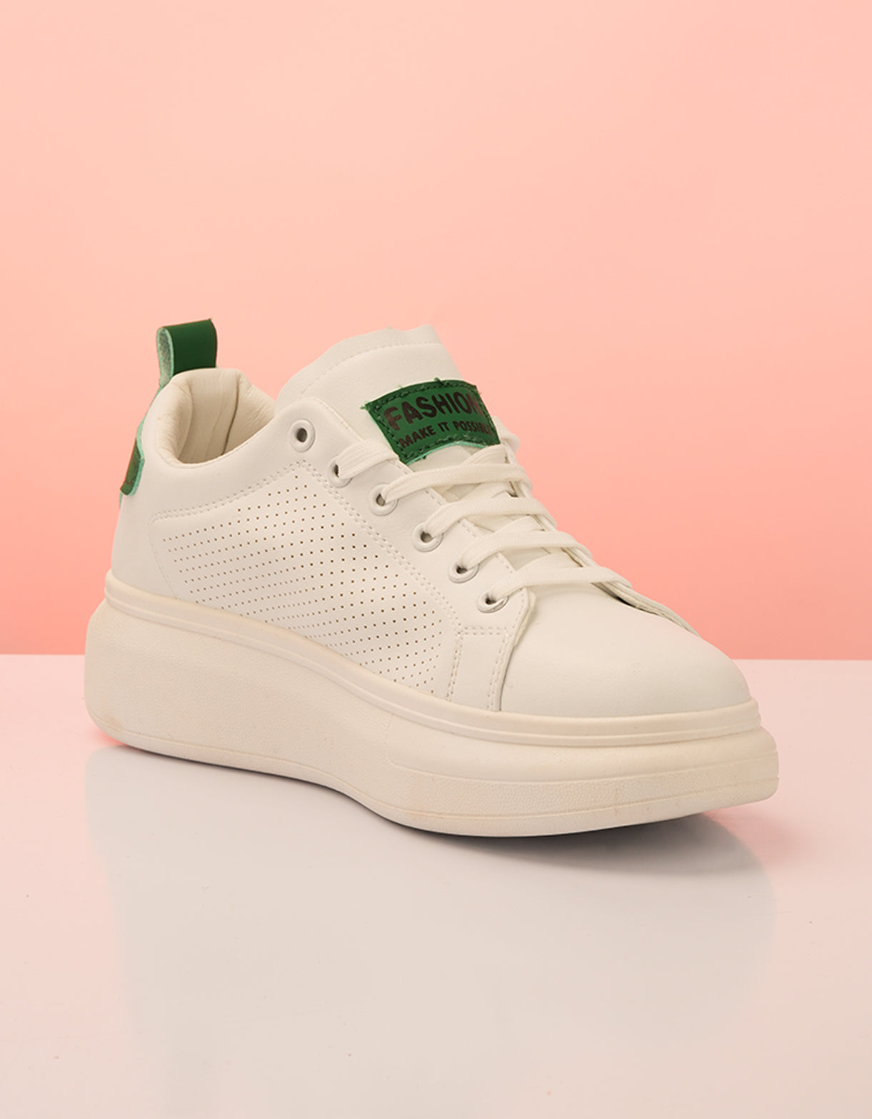 Verde Fresh White & Green Sneakers