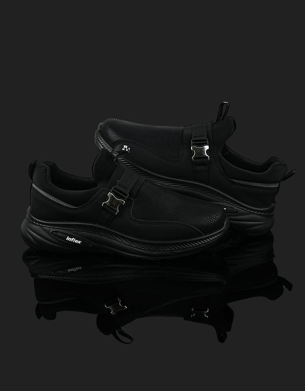 K-808 Black Slip-On Sports Shoes