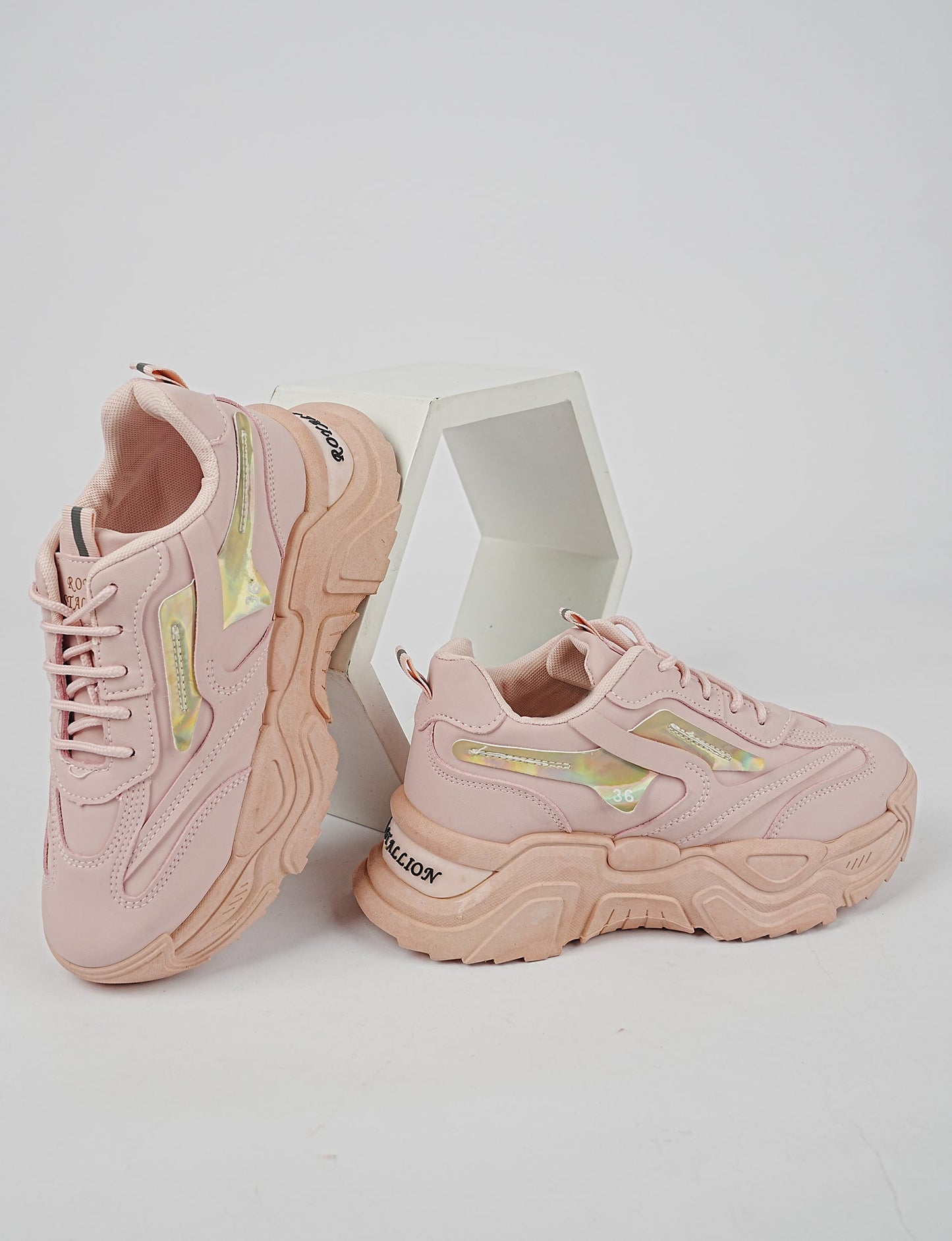 Rosegold Radiance Chunky Sneakers