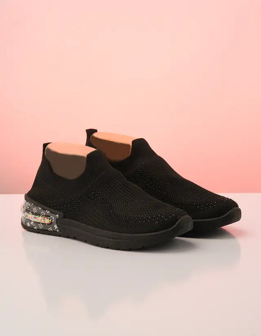 Midnight Sparkle Slip-On Sneakers