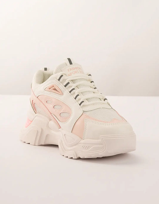 Women Coral Kiss Accent Chunky Sneakers