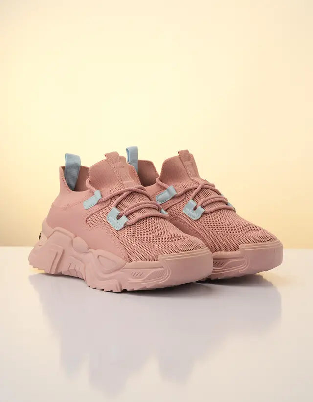 Serene Blush Chunky Sneakers - Sunrise Pink