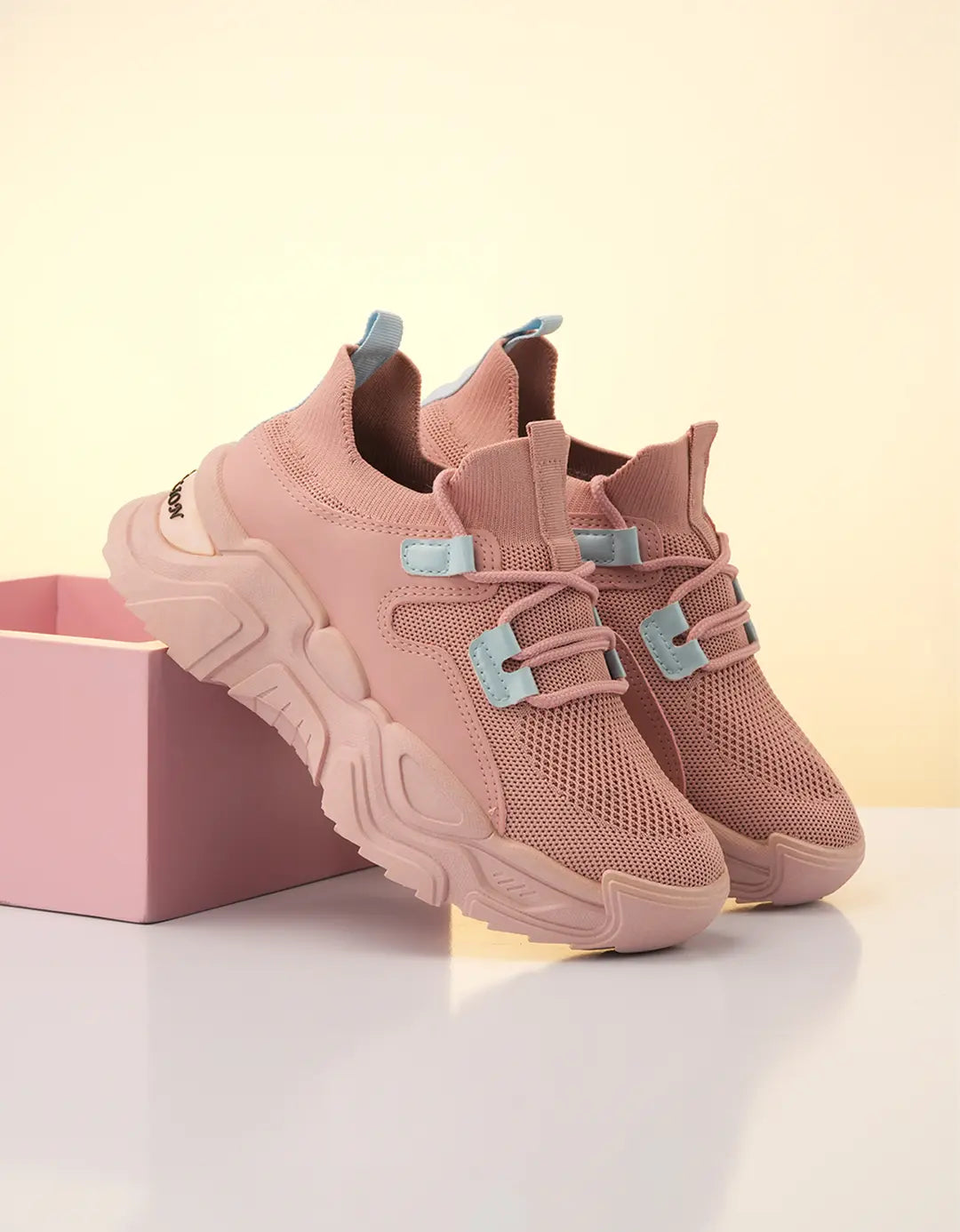 Serene Blush Chunky Sneakers - Sunrise Pink